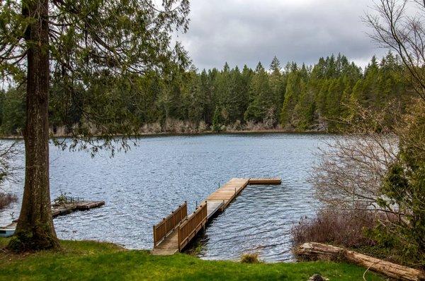 Gangway, dock, on private lake