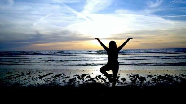 Staying fit at Zandvoort beach, Netherlands.