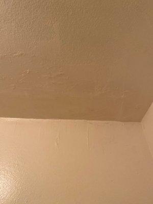 Tenant above us had water damage before we moved in. This is how they "fixed" it ‍