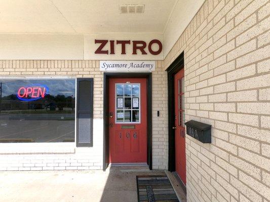 Sycamore office front door