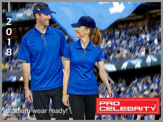 Uniform ready! We've got colors for all your favorite teams. Let's talk concession, stadium, uniform, pro shop, gift shop, promotional polos