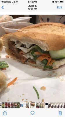 Bbq pork bahn mi, not bad