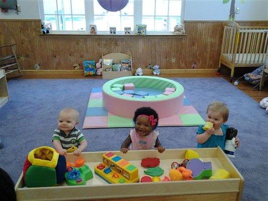 Our infants enjoy play time!