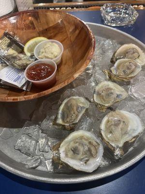 Raw oysters