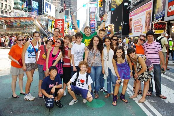 IH New York summer camp trip to Times Square