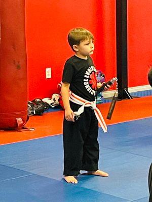 Learning how to use nunchucks.