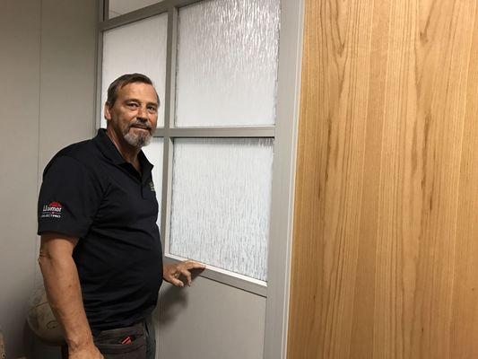 Rick install deco privacy film on Charlotte County government offices.