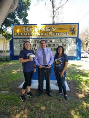 Our COO Joe Escamilla showing some support for a local school