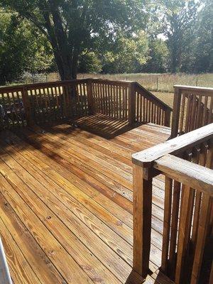 Deck Powerwashing and Staining