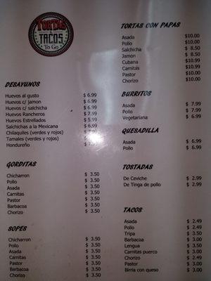 Menu 1/4 (Spanish)