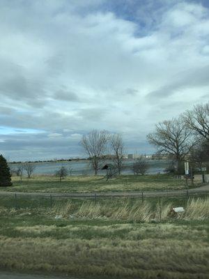 View of park from road