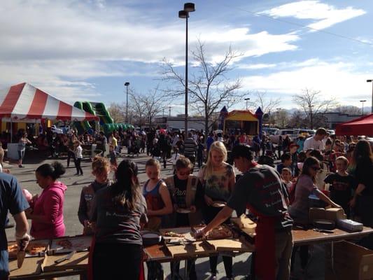 Marcos Pizza grand opening.