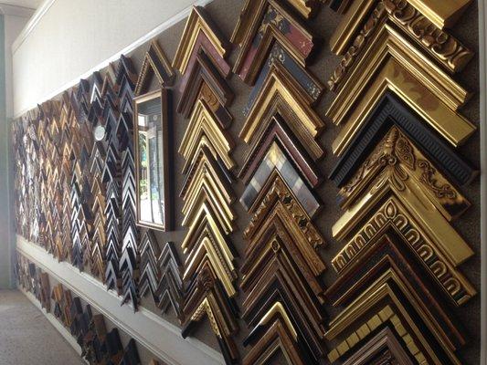 Real Wood Frames, Handmade Frames, Gold Leaf Frames, plus a wide variety of mats and glass.