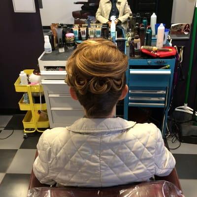 Vintage inspired updo done by Courtney