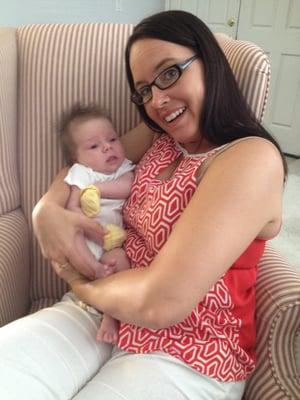 Jen Graham with client's baby