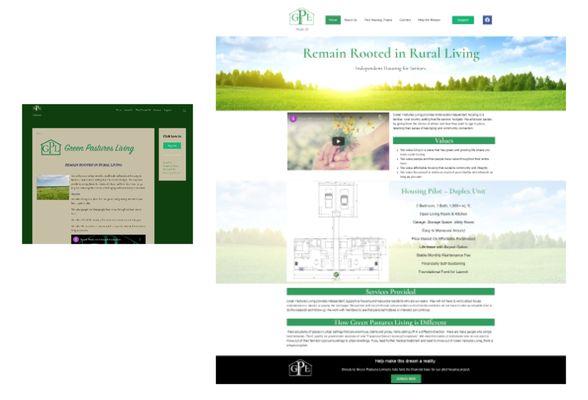 Before and After of a Website Design.