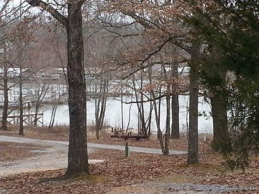 View from Cabin porch. Mid March.