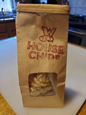 House potato chips. Cute!