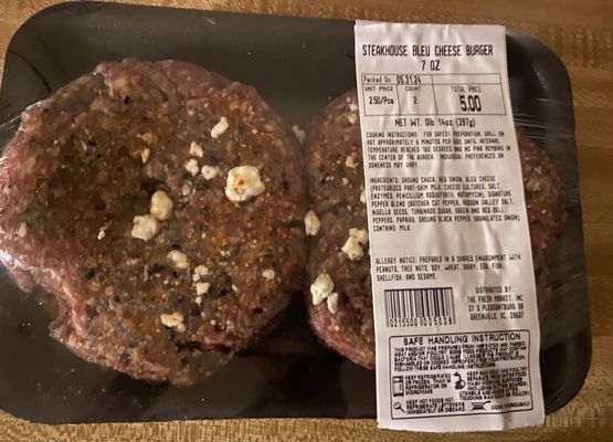 Steakhouse Bleu Cheese Burgers