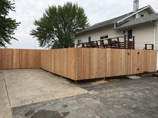 #1 Western Red Cedar privacy wood fence