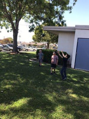 Angel playing with his friends