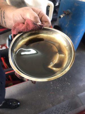 This is the rear diff fluid....that was supposedly okay.