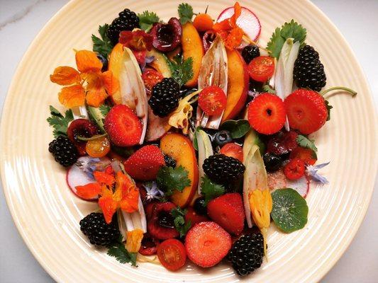 Endive & Assorted Fruit Salad.