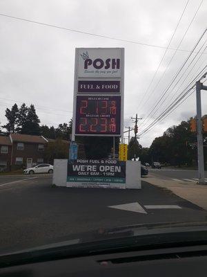 The sign along Ridge Ave.