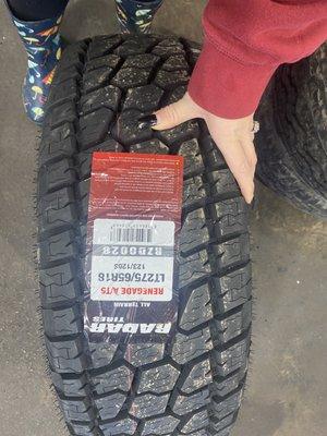 We can have nee tires with a same day to 1 day turnaround