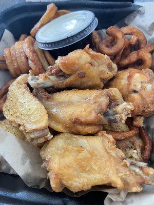 Lemon pepper 16 Bone-In Wings Combo (1/2 here)