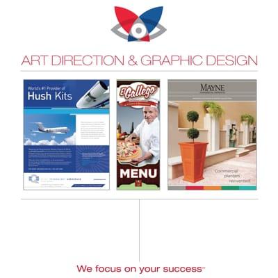 Art Direction & Graphic Design Services: Brochure, Flyers Catalogs, and more.