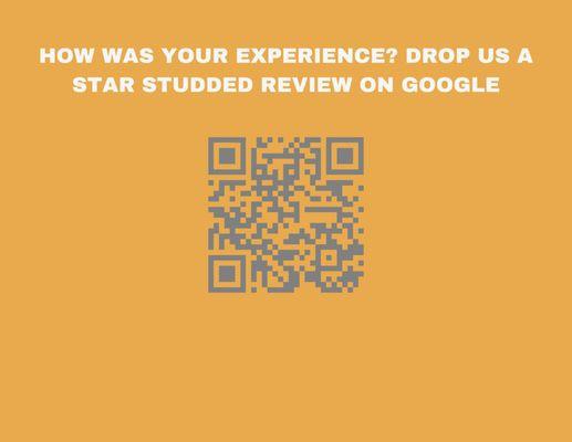 We actively manage our reviews on Google not Yelp. Kindly leave us a review on google and we will reply promptly. Thanks for understanding.