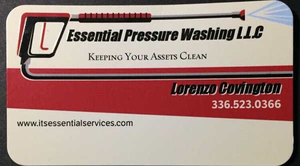 Essential Pressure Washing Business Card Front