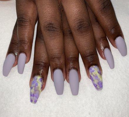 Nails by Beth water marble