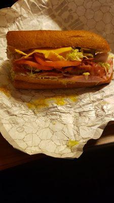 Turkey club hoagie.