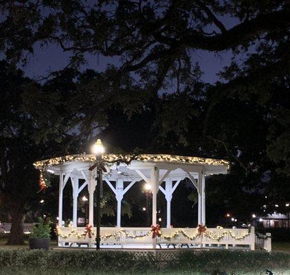 Beautiful gazebo feet from our front door.