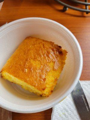 Warm cornbread with honey butter