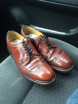 Favorite shoes like new again. Excellent service. You can tell he loves his work