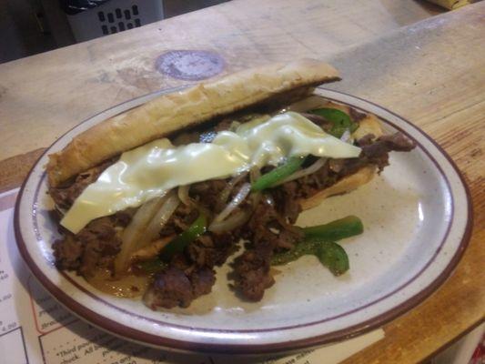 Philly cheese steak. You won't leave hungry!