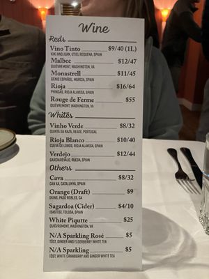 Wine List