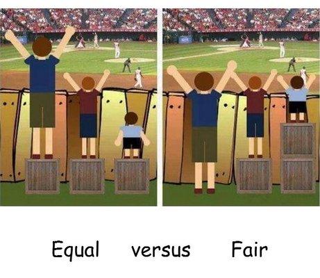 Everyone deserves what is fair.