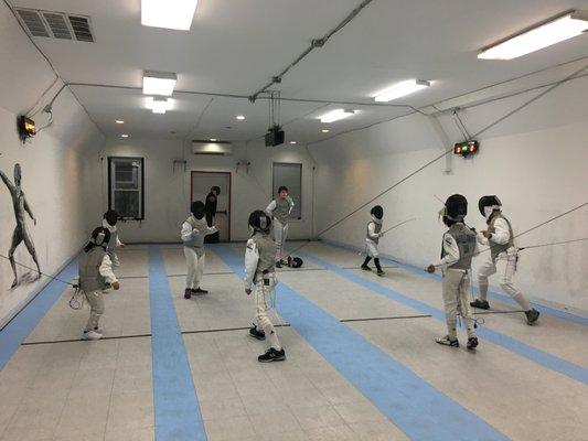 Youth Training at South Brooklyn Fencing