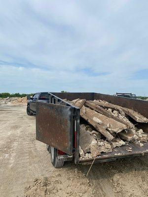 This is a time where we removed a sidewalk that the customer didn't want no more