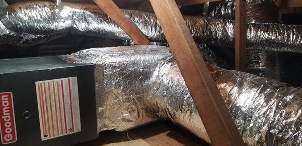 Ducts in attic