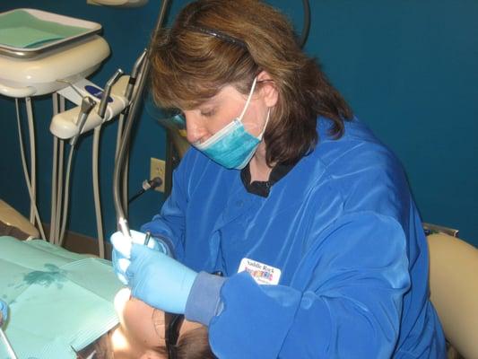 Dental laser in use