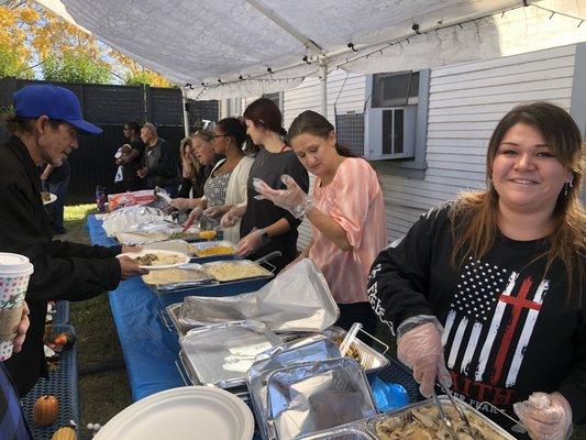 Feeding the homeless on Thanksgiving