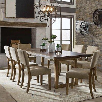 Live edge 9pcs dining set