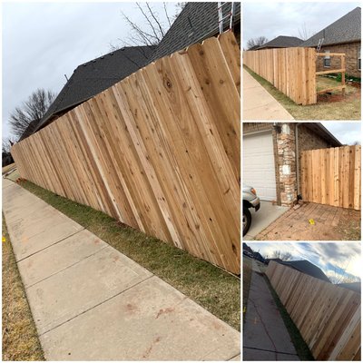 Custom cedar privacy fence