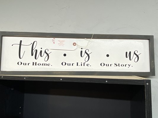 This is Us wall hanging $15