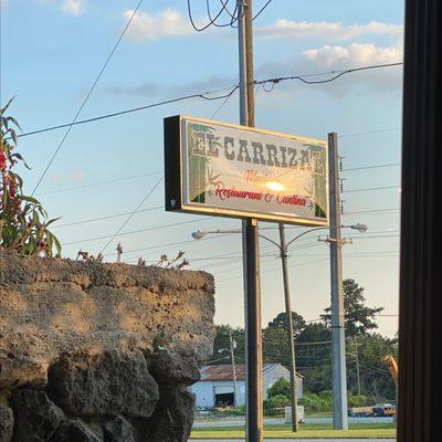 Sign in front of the building